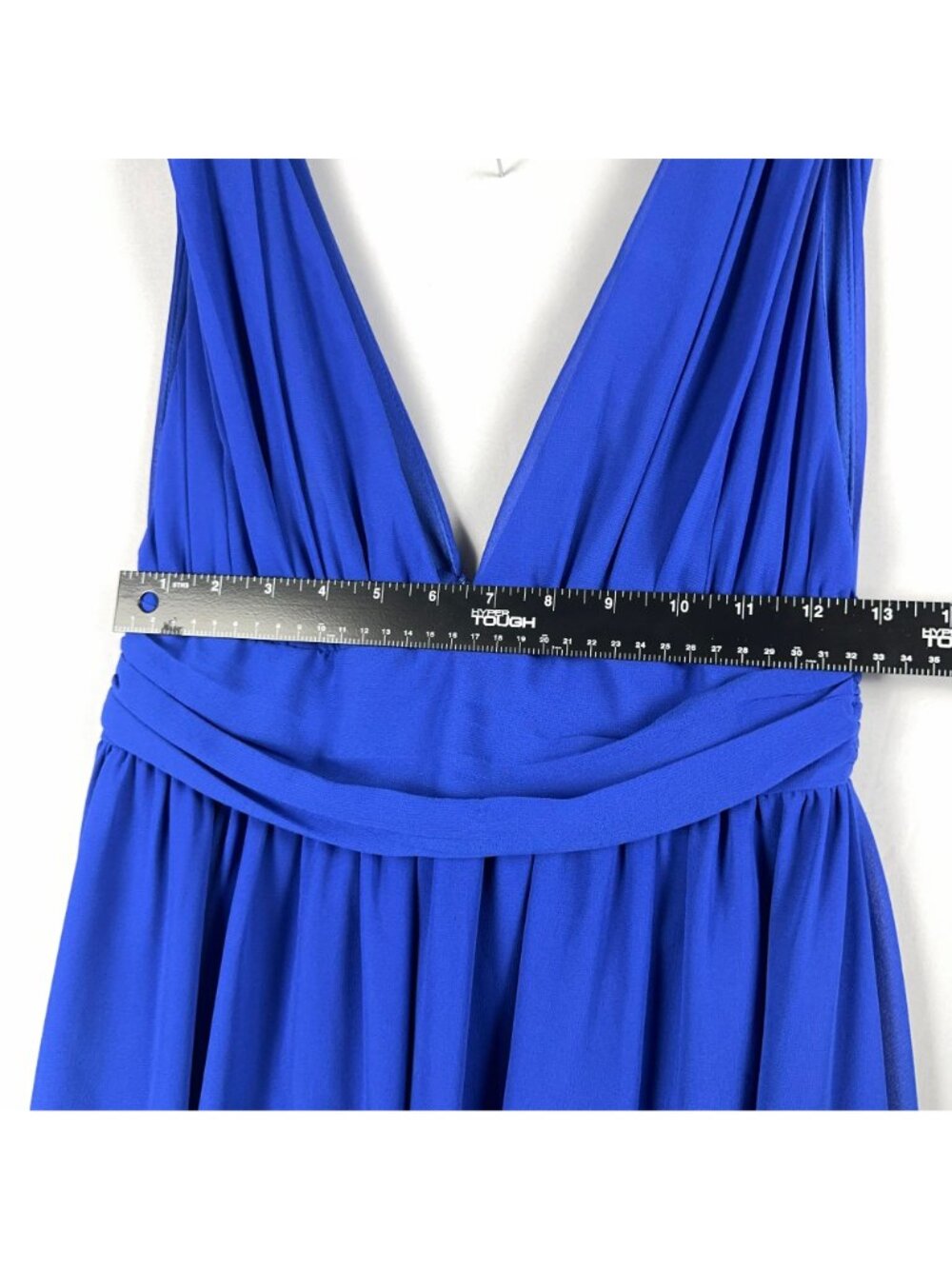 Lulus Maxi Dress Size Medium Heavenly Hues Royal Blue V Neck Fully lined - Picture 15 of 16